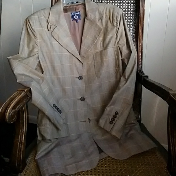 Faconnable Women's Cotton Glen Plaid Blazer Size